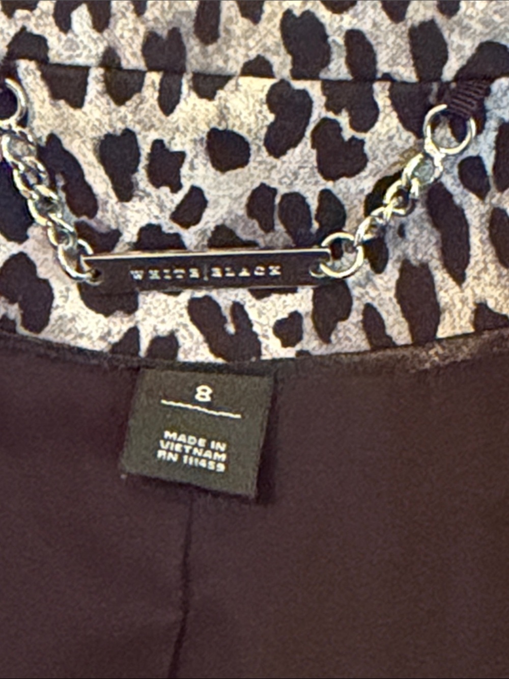 Leopard Print Tailored Women's Blazer - Brown/Gray (132) - Picture 6 of 7